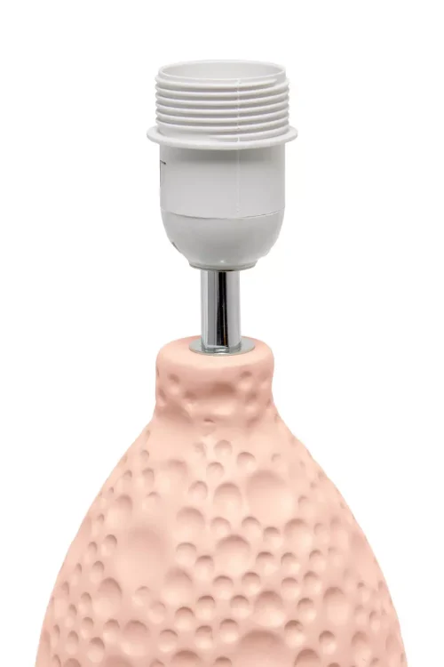 14.17″ Traditional Ceramic Texture Thumbprint Tear Drop Table Desk Lamp with Tapered Shade – Creekwood Home
