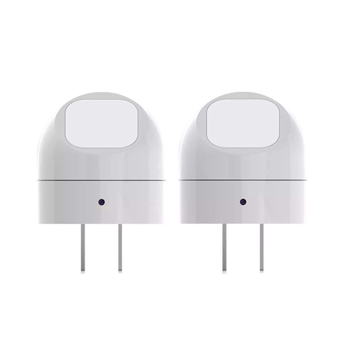 2 pack LED Auto On/Off Rotating Night Lights: Wall Plug Nightlight for Kids’, Plugin, White, No Assembly Required
